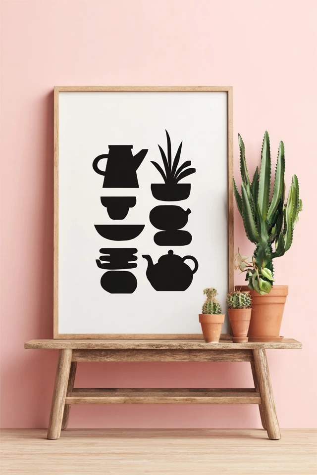 Minimalist Black and White Art Set - Image 3