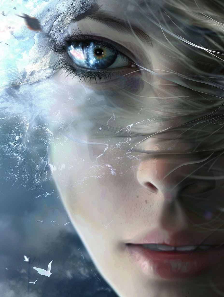 Ethereal Bloom Floral Portrait - Image 4
