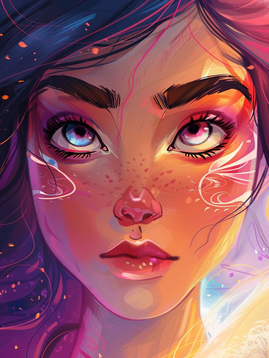 Whimsical Dreamy Digital Portrait - Image 3