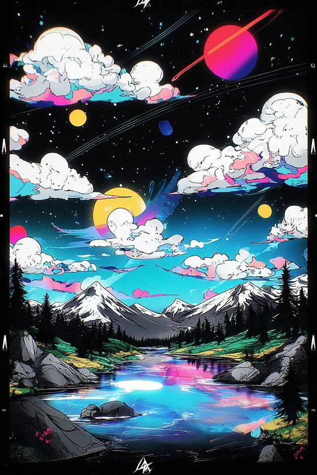 Neon Dreams: Vibrant Synthwave Art Collection - Image 2
