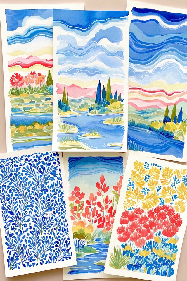 Azure Floral Portrait - Image 2