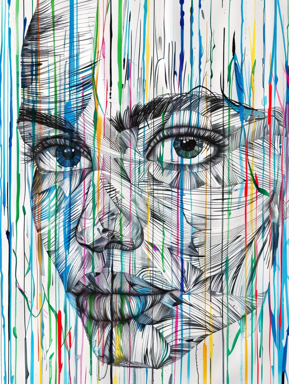 Fragmented Soul Scribble Portraits - Image 1