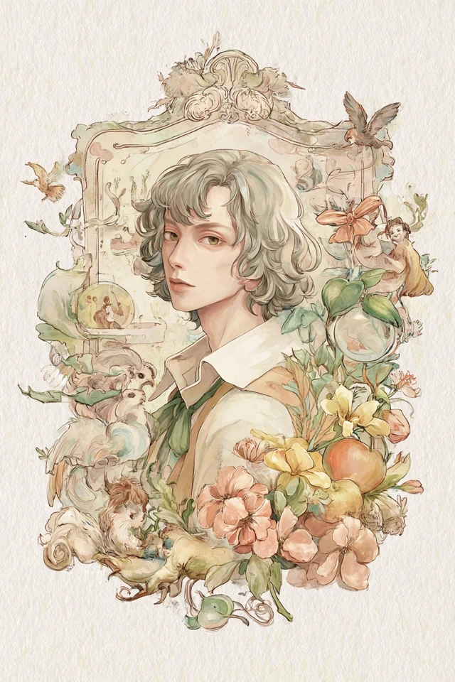 Ethereal Botanical Portrait - Image 1