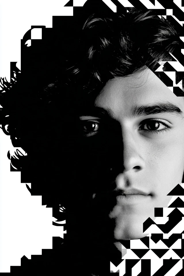 Fragmented Shadow Portrait - Image 1