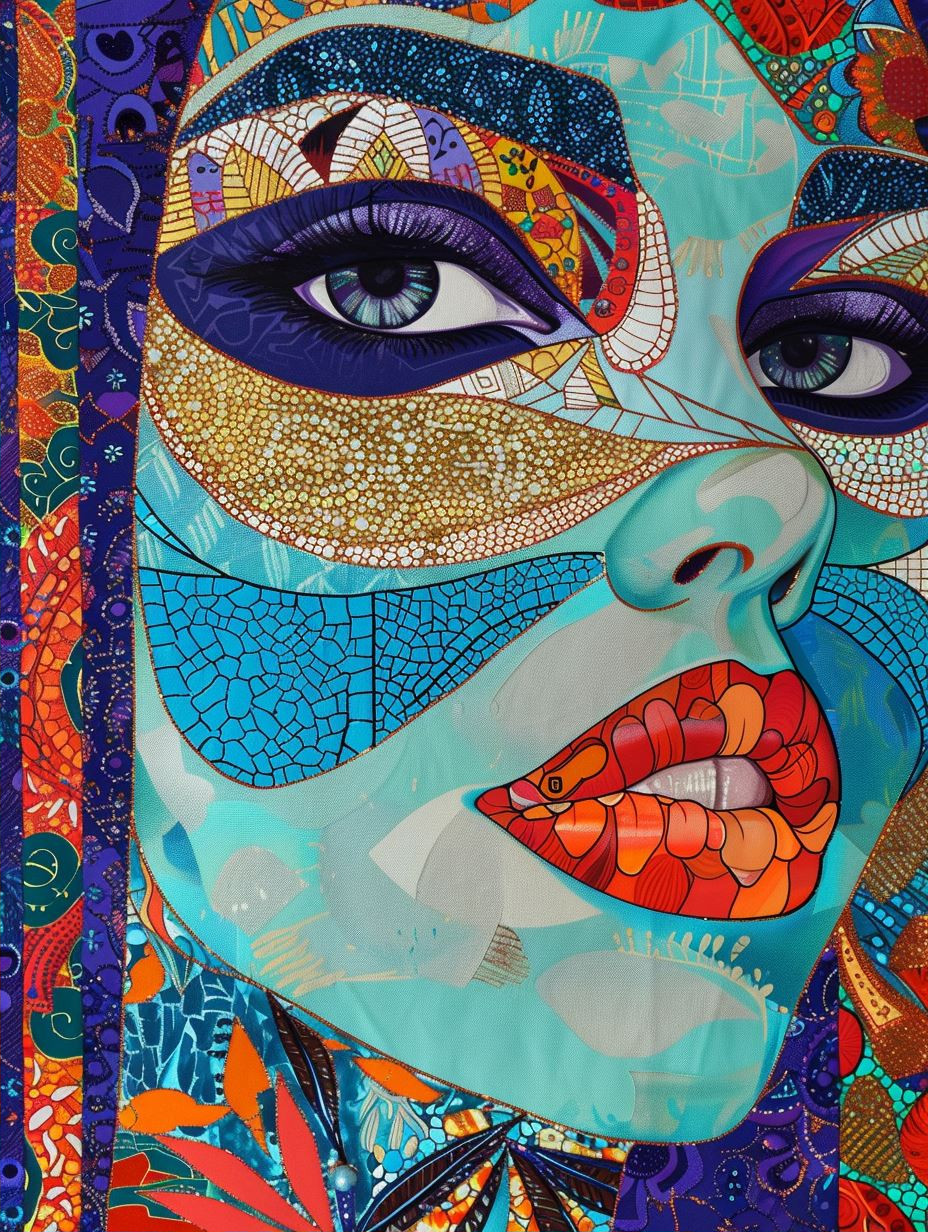 Prismatic Mosaic Portrait of Radiance - Image 2