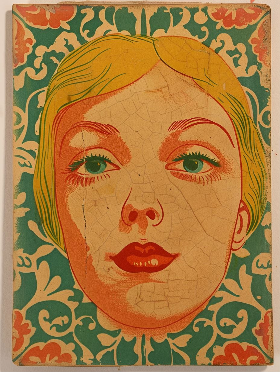 Vintage Art Nouveau Female Portrait Prints - Image 1