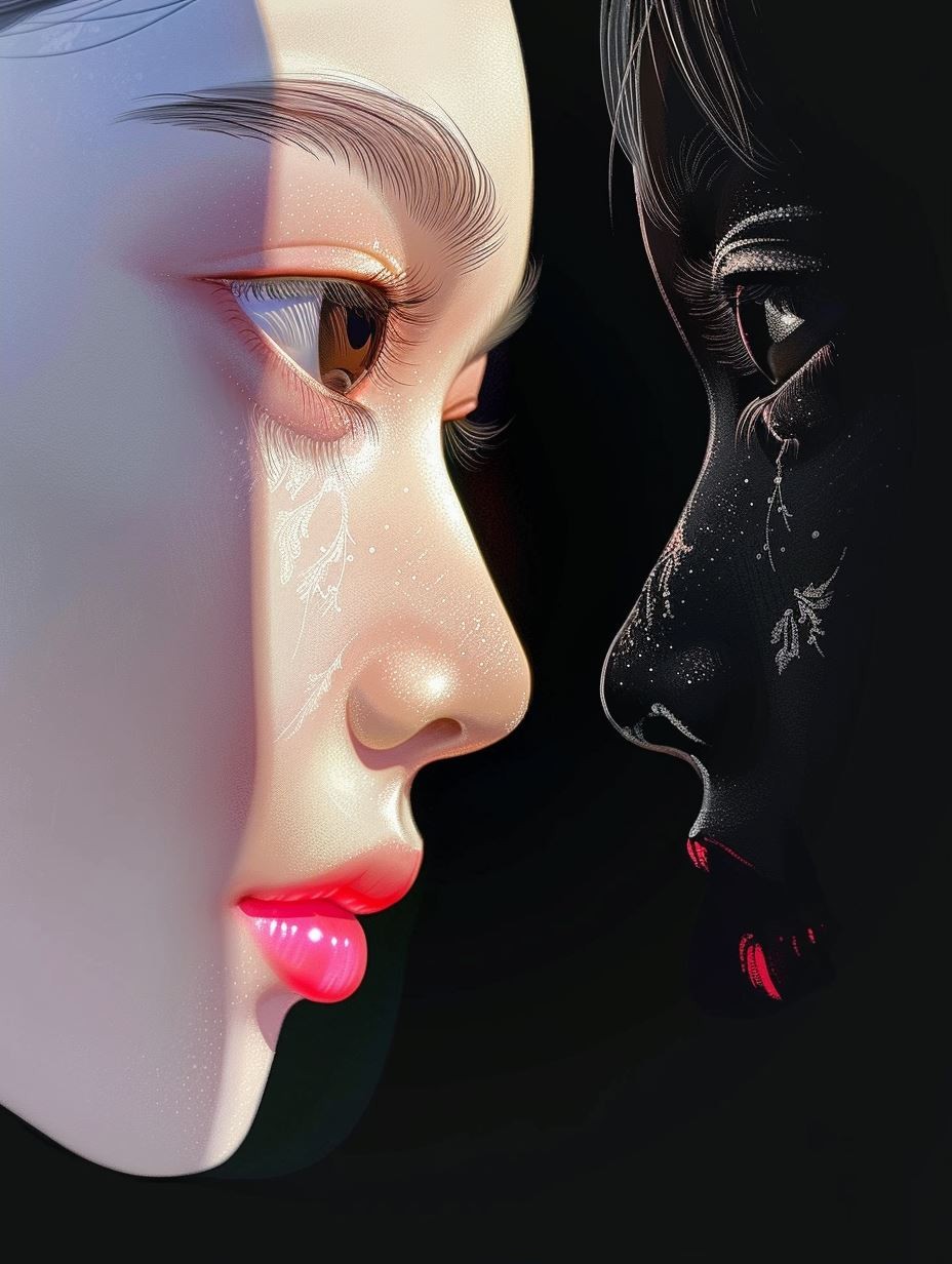 Iridescent Digital Porcelain Portrait - Image 2