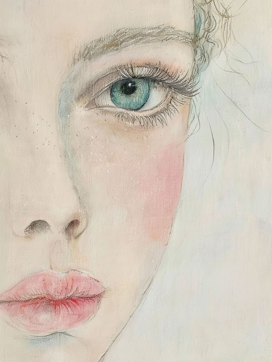 Ethereal Bloom Portrait Study - Image 2