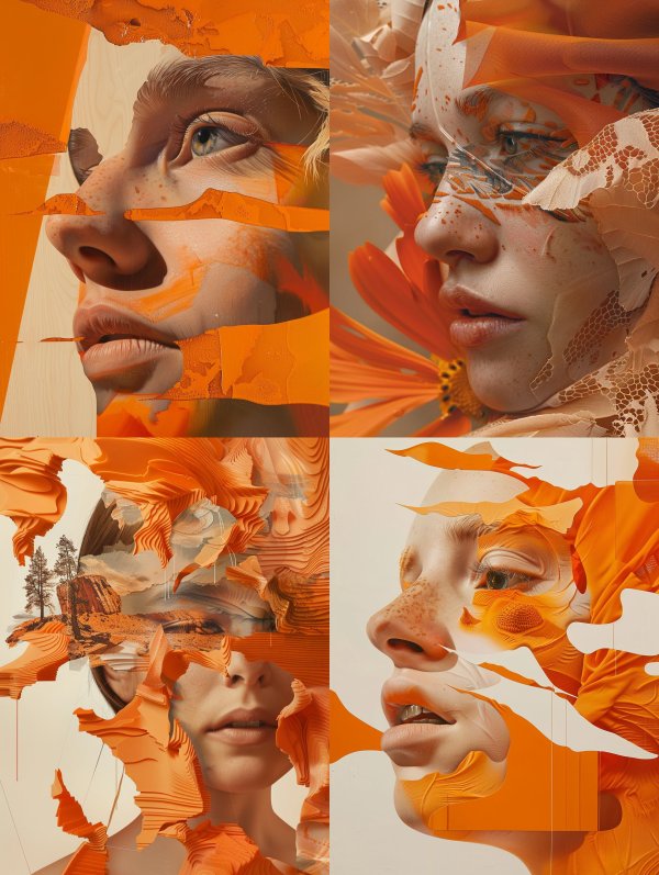 Fragmented Gaze in Amber