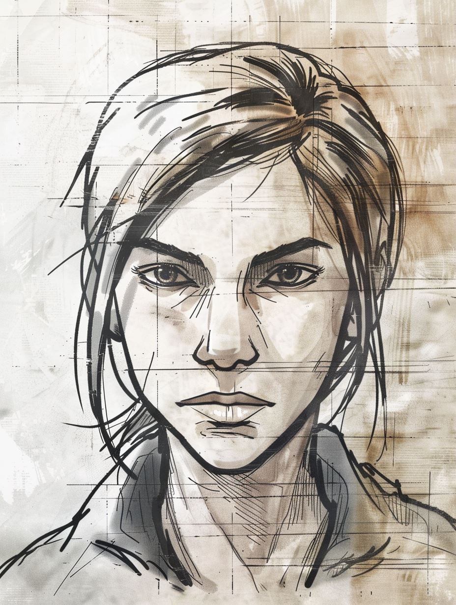 Gritty Ink Sketch Portrait