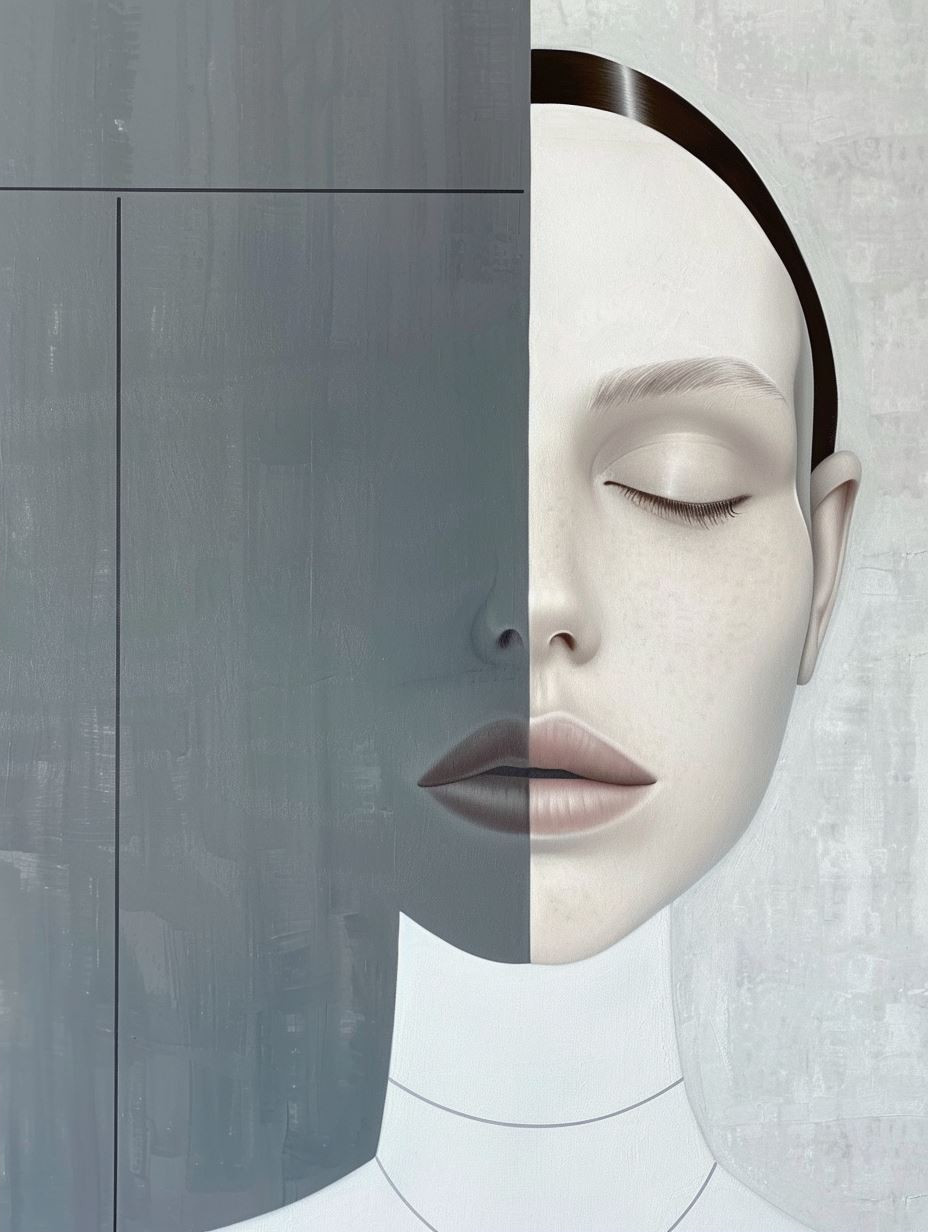 Fragmented Elegance in Pale Tones - Image 2