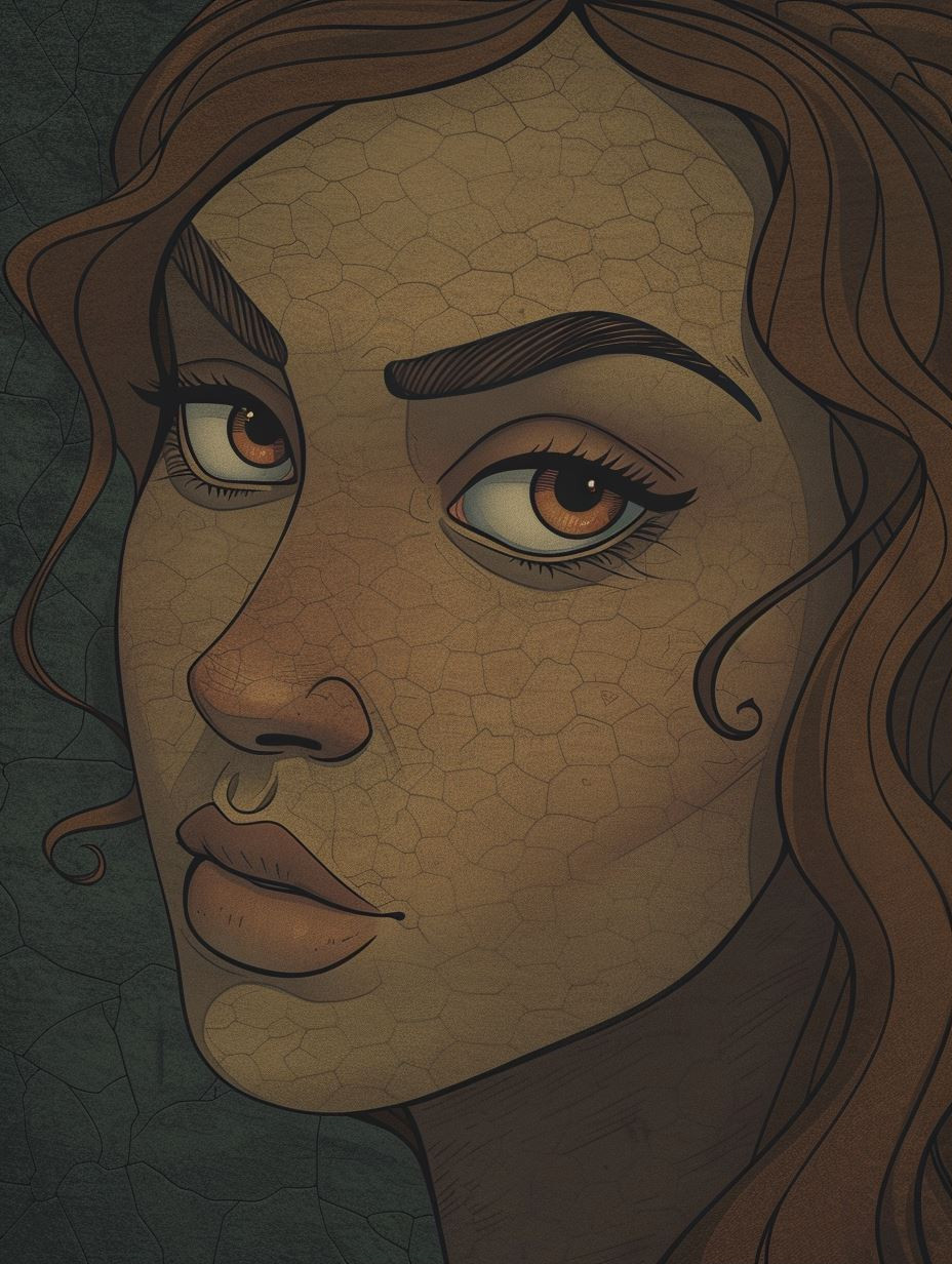 Earthen Skin Cracked Portrait