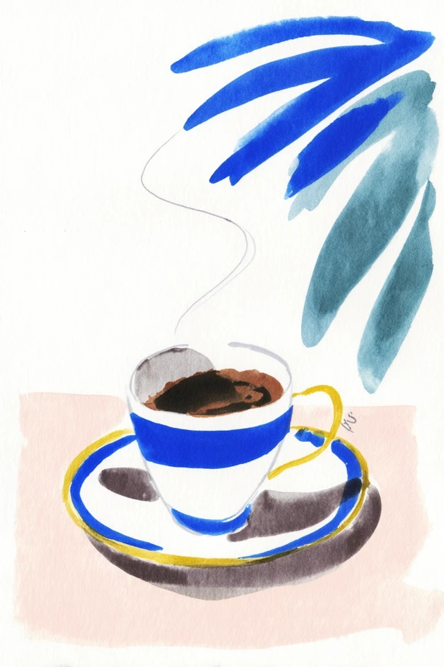 Azure Elegance Illustration - Image 4