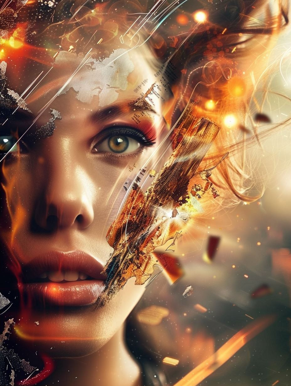 Cybernetic Glow Ethereal Portrait - Image 2