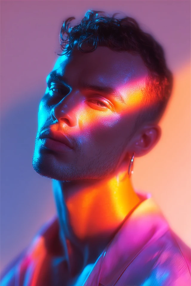 Prismatic Dreams in Neon Light - Image 1