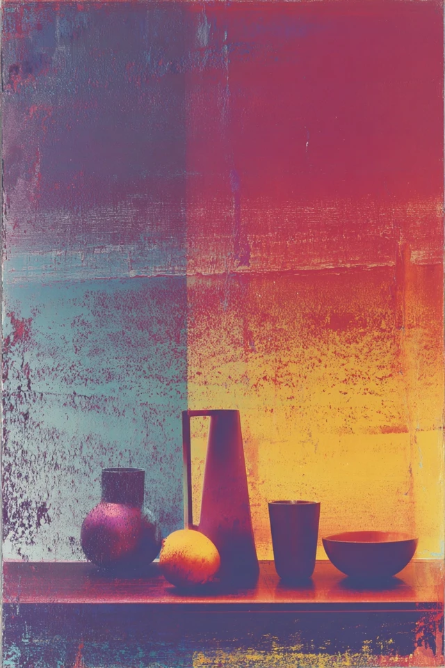 Neon Dreams in a Four-Paneled Grid - Image 3