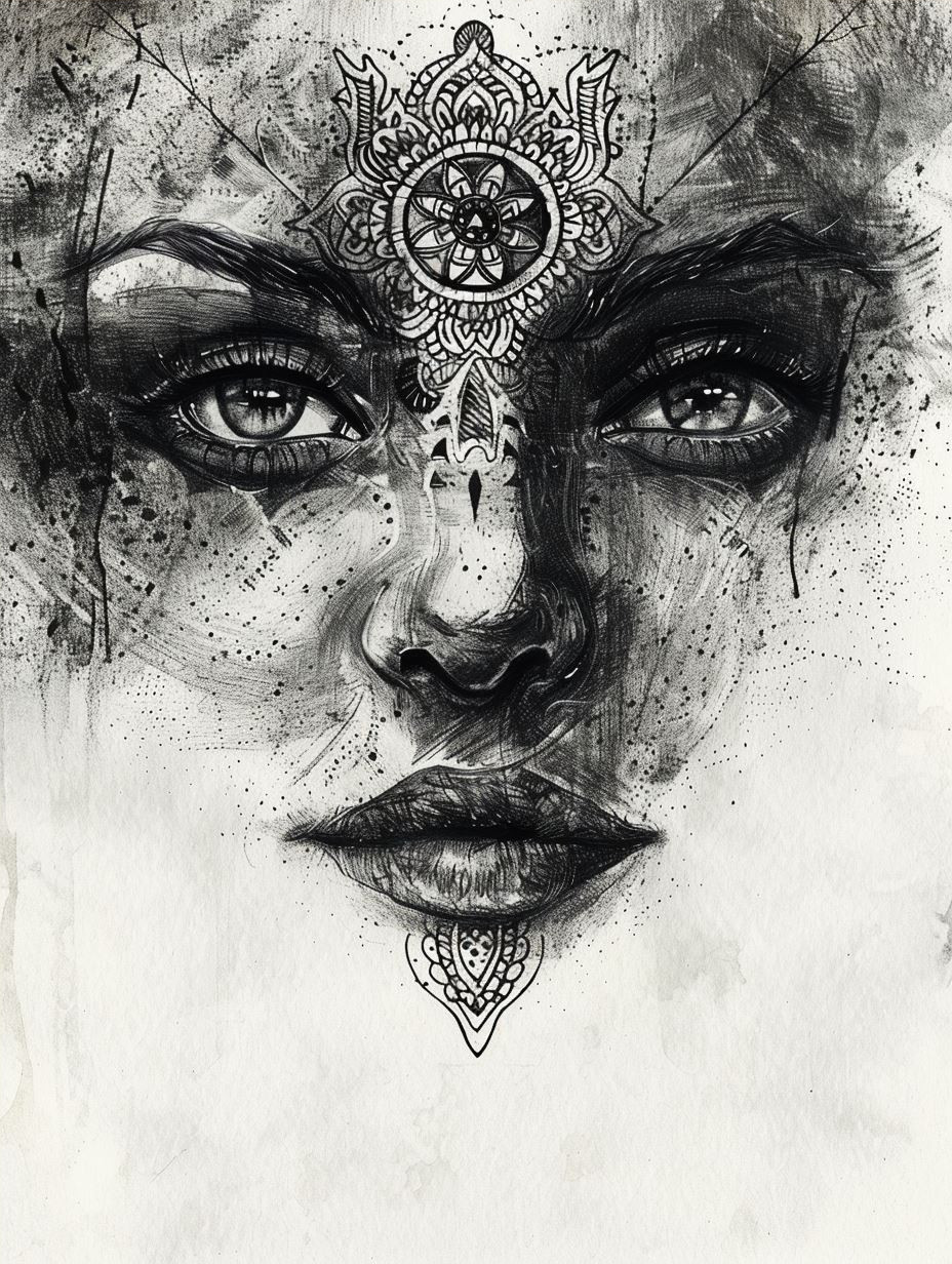 Ethereal Gothic Ink Portraits - Image 4