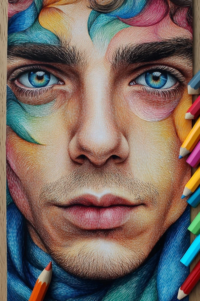 Prismatic Pencil Portrait - Image 1