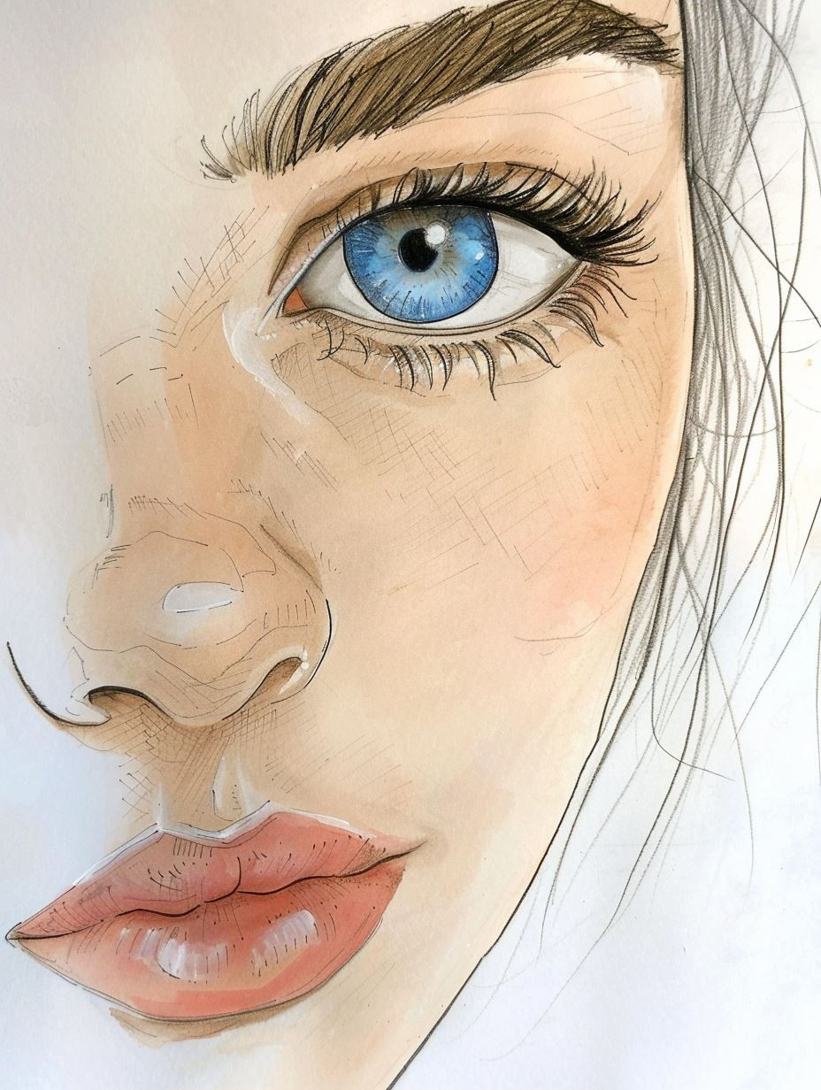Azure Gaze: A Study of Blue Eyes - Image 1