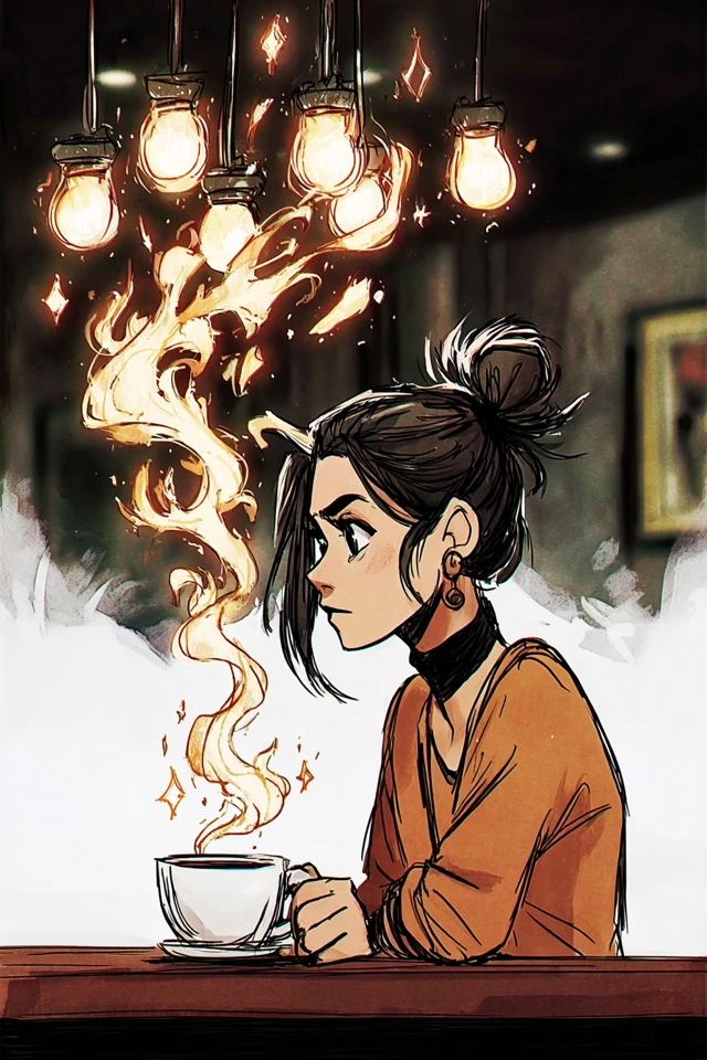 Amber Autumn Illustration - Image 4