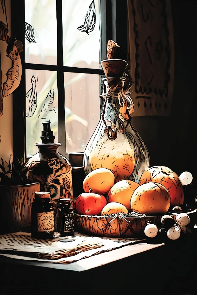 Amber Autumn Illustration - Image 3
