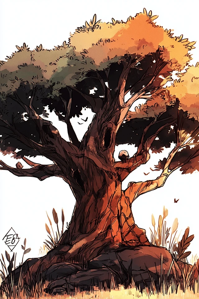Amber Autumn Illustration - Image 5