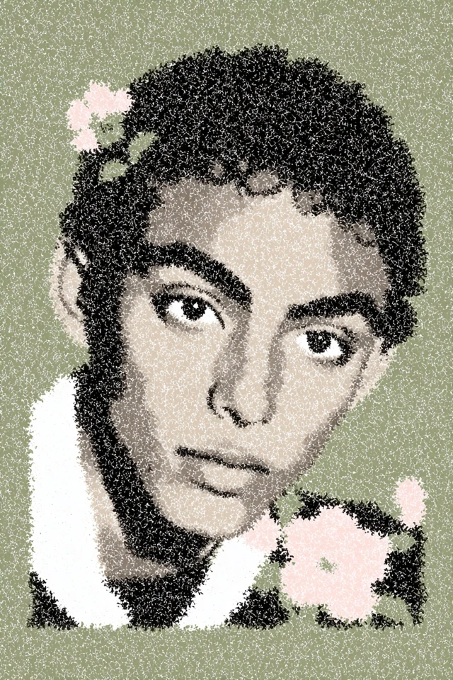 Stippled Vintage Portrait - Image 1