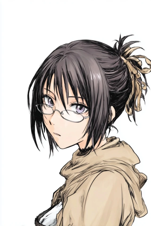 Ink Wash Anime Elegance - Image 1
