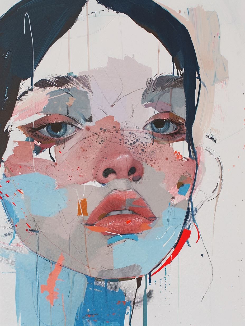 Fragmented Soul Abstract Portrait