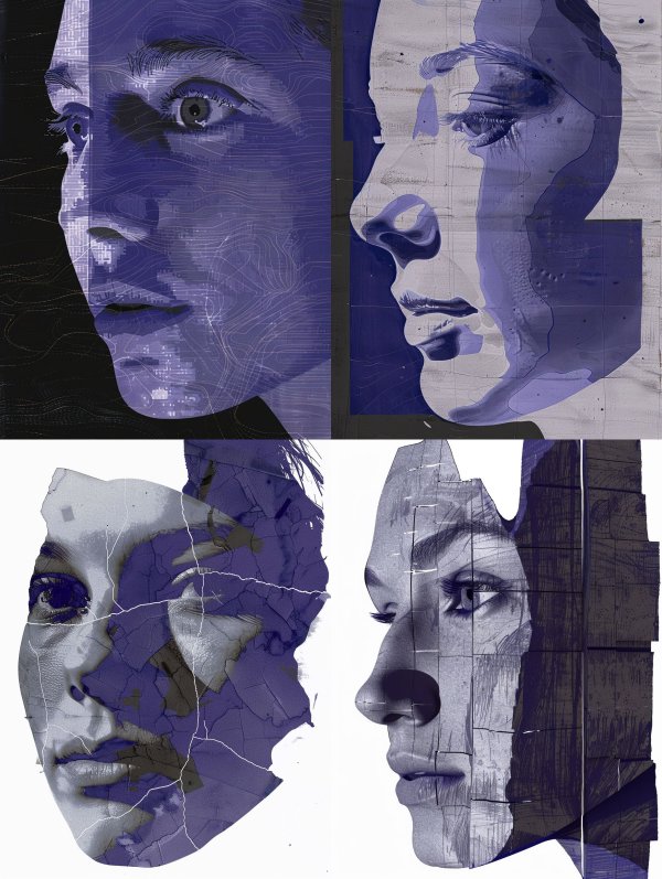 Fragmented Echoes of Blue