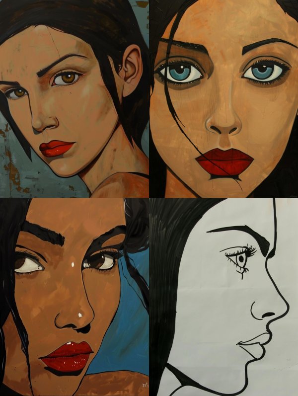 Modern Stylized Female Portrait Studies