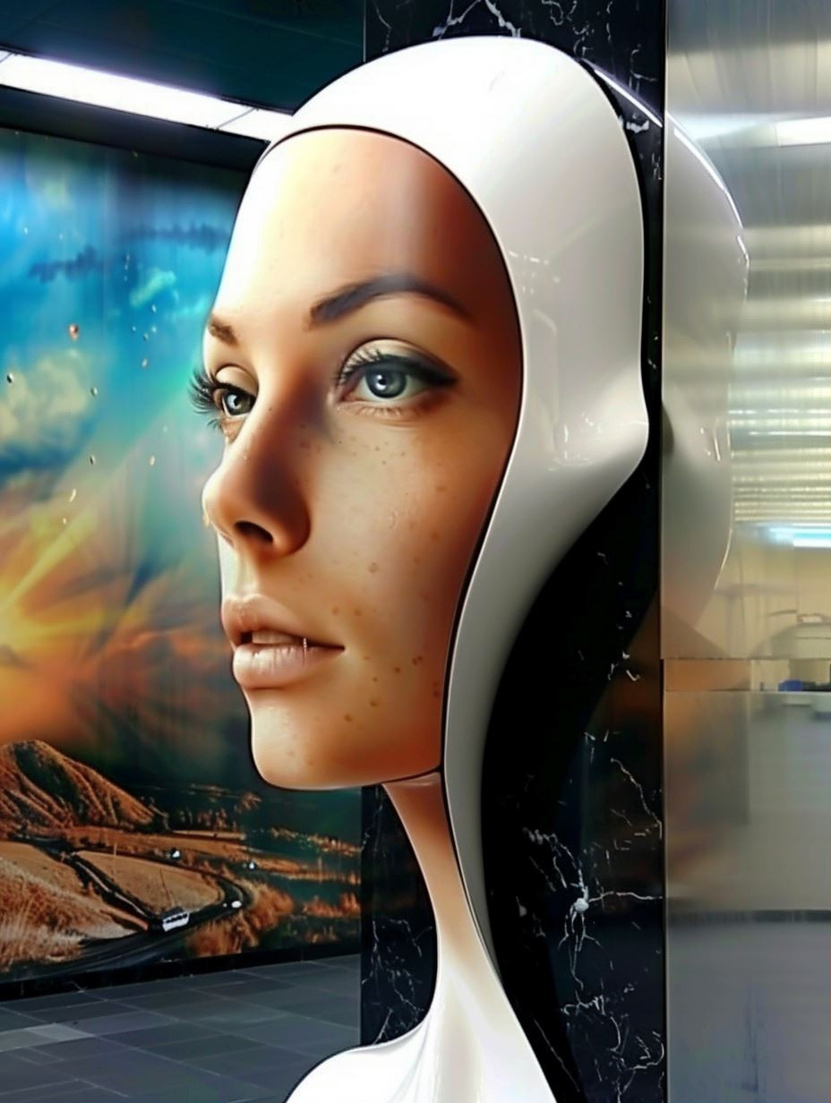 Futuristic Ethereal Digital Portrait - Image 1