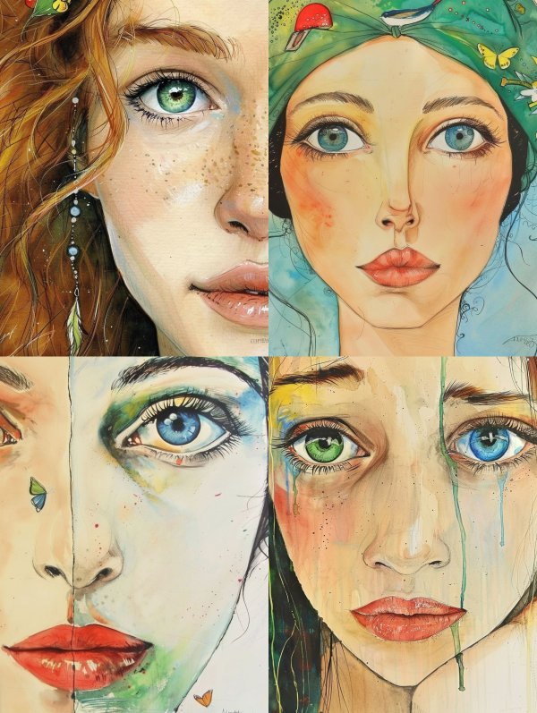 Ethereal Gaze Artistic Portraits