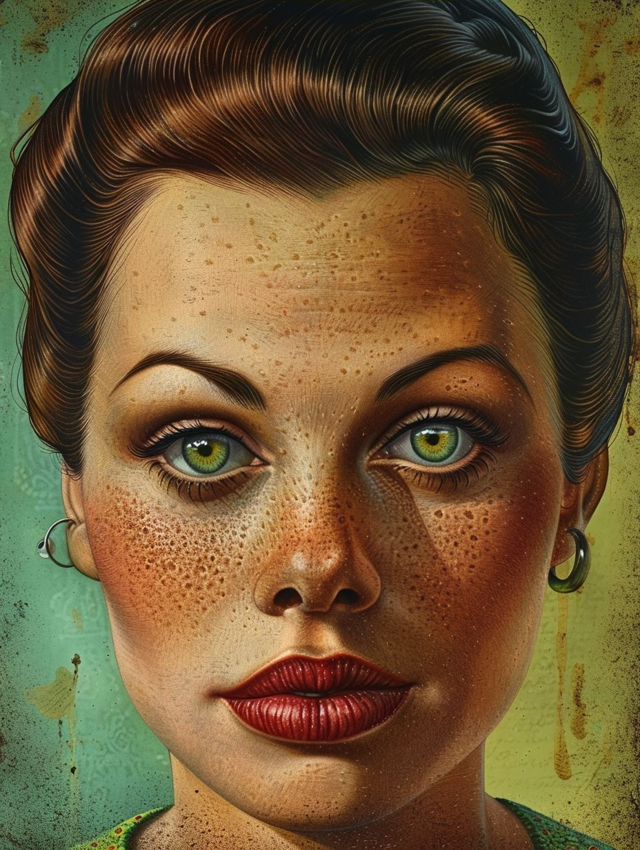 Rustic Steampunk Portrait of Freckles - Image 3