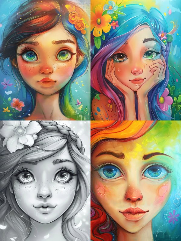 Whimsical Pastel Dream Portraits