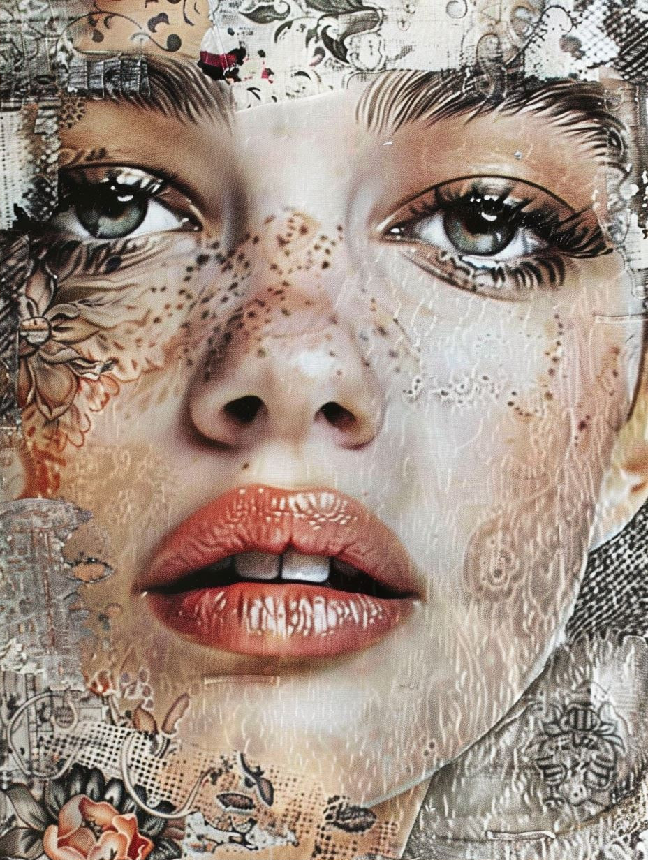 Fragmented Beauty in Mixed Media - Image 2