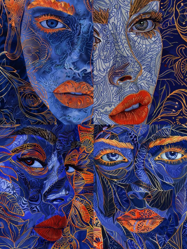 Azure Dreams and Crimson Lips