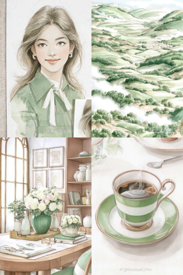 Serene Sage Dreams Collage