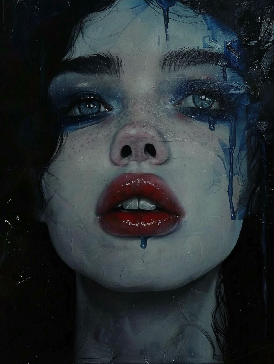 Melancholy Muse: A Study in Dark Elegance - Image 3