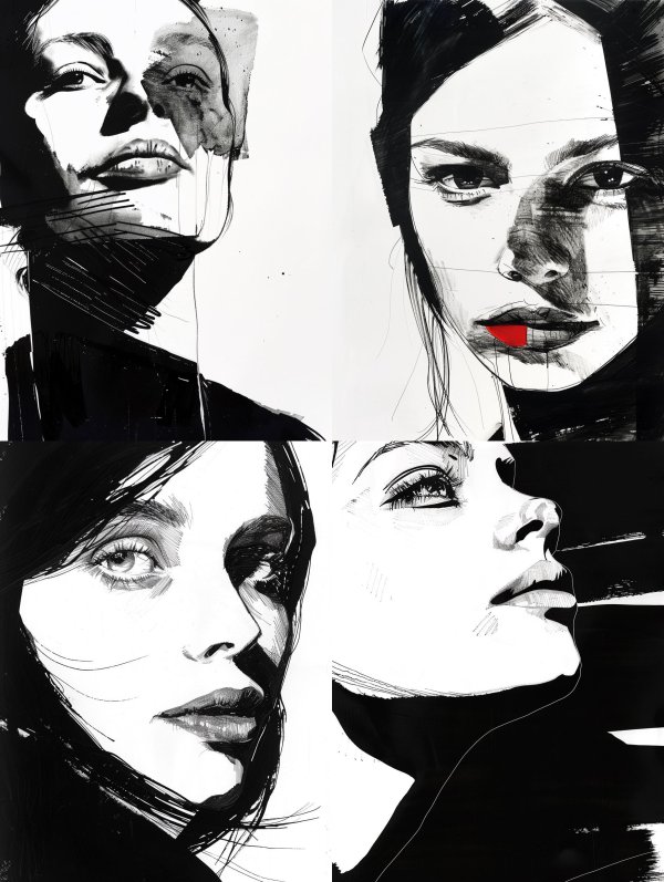 Ink Shadow Portrait 2