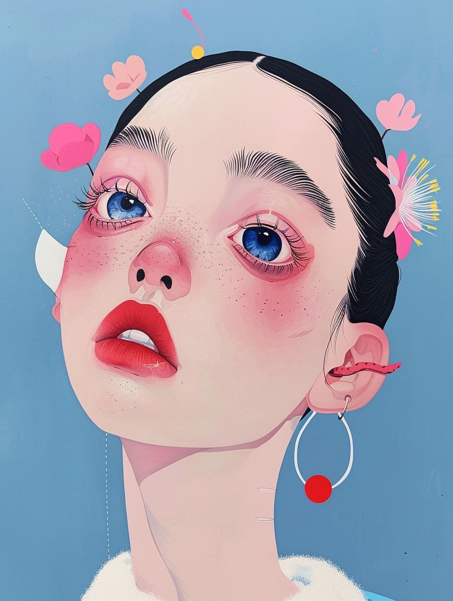 Surreal Pastel Dream Portrait - Image 4