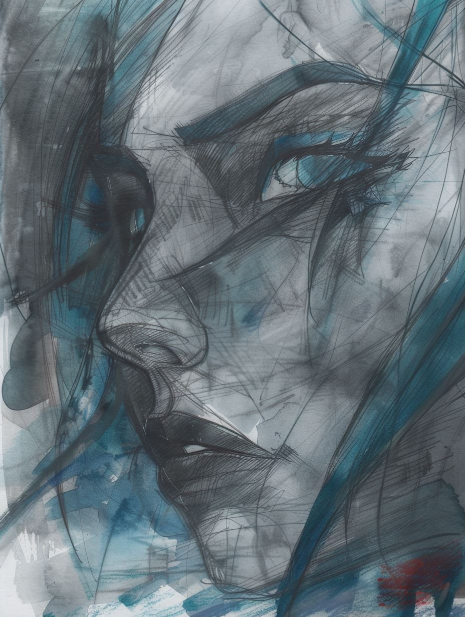 Melancholy Blue Ethereal Portraits - Image 2