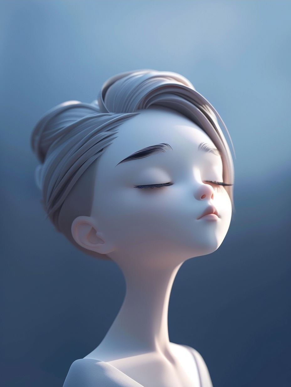 Melancholy Monochrome Digital Portrait - Image 3