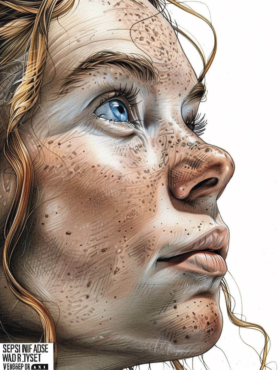 Azure Gaze and Sun-Kissed Freckles - Image 4