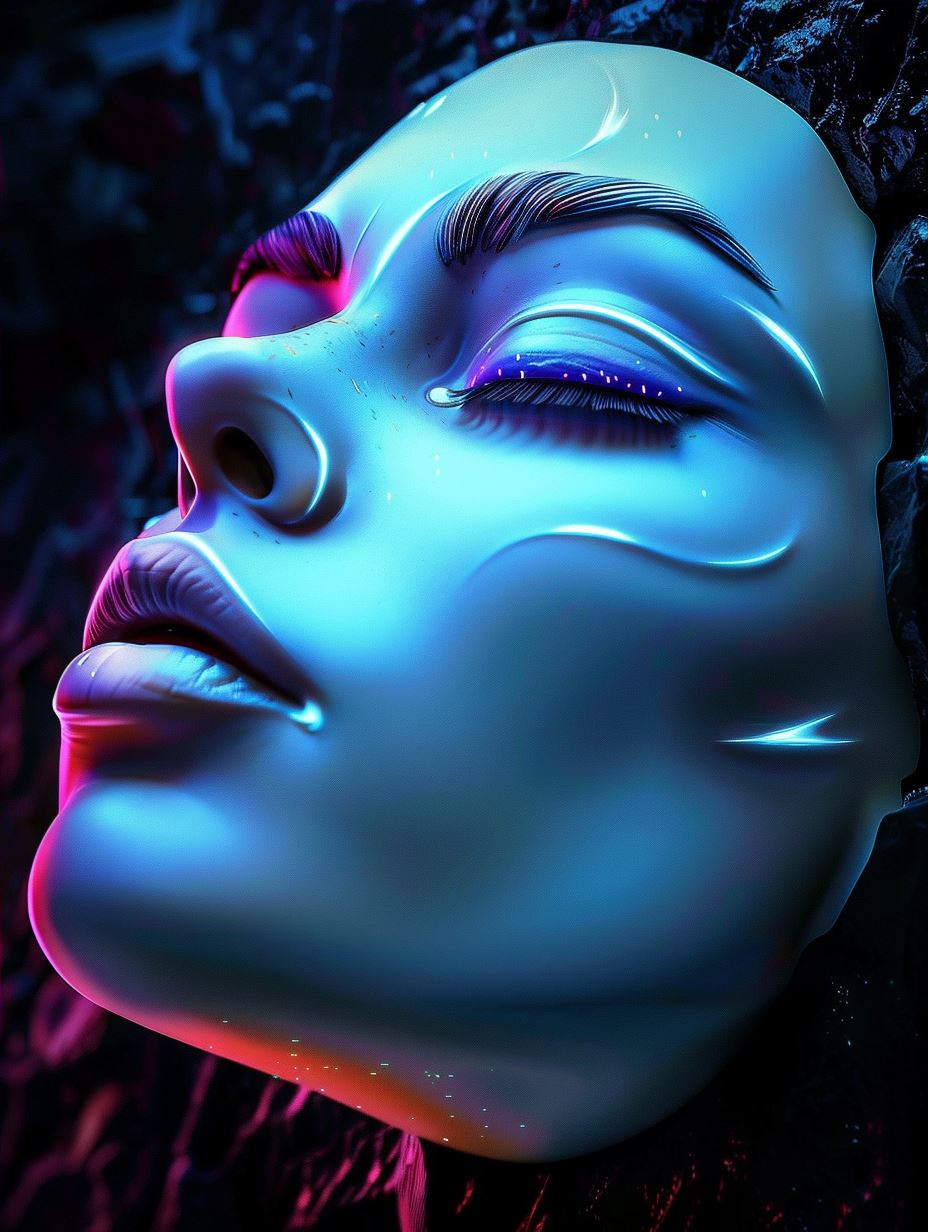 Neon Dreams: Cybernetic Portraits - Image 4