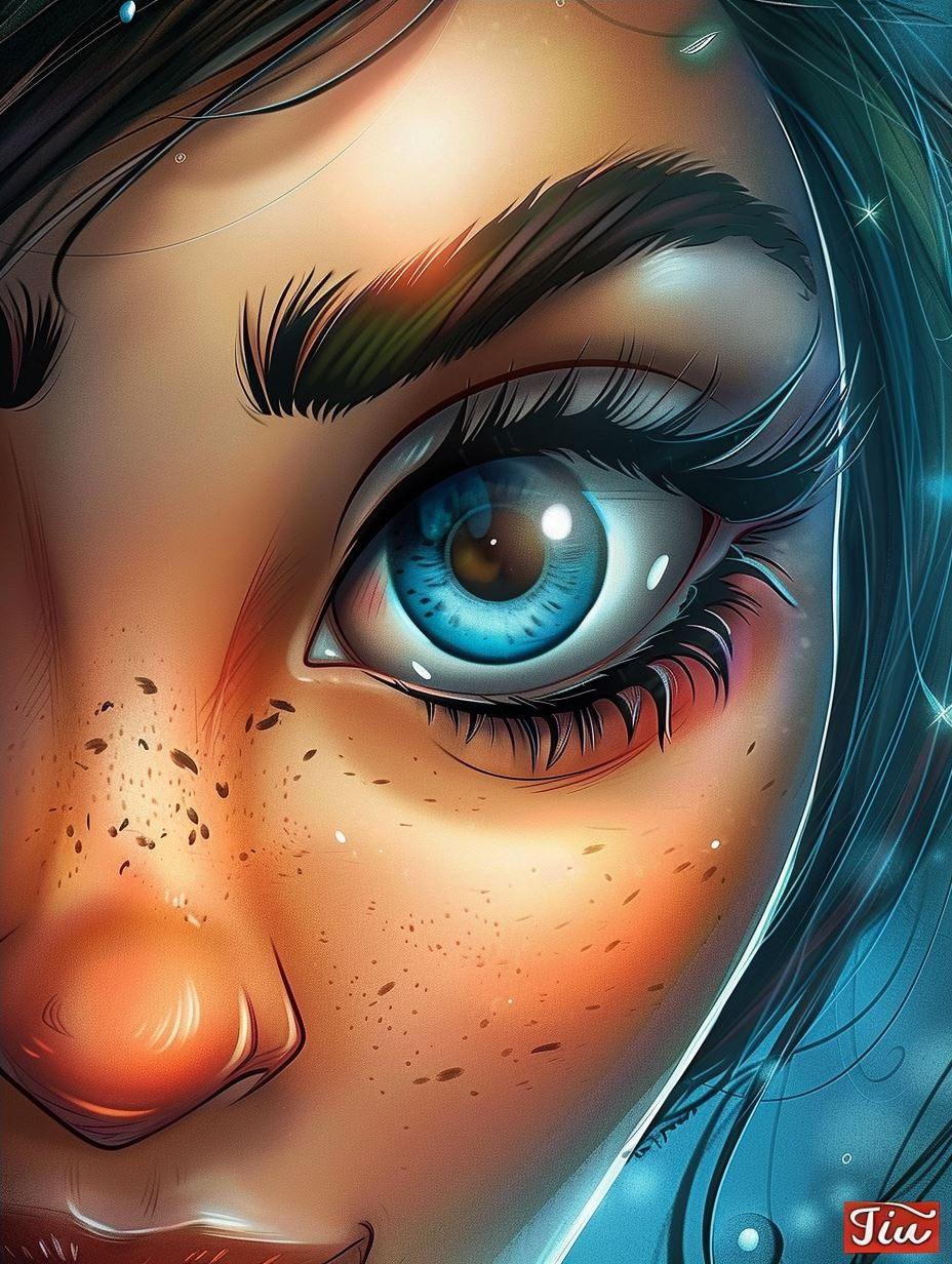 Ethereal Gaze of Digital Beauty - Image 4