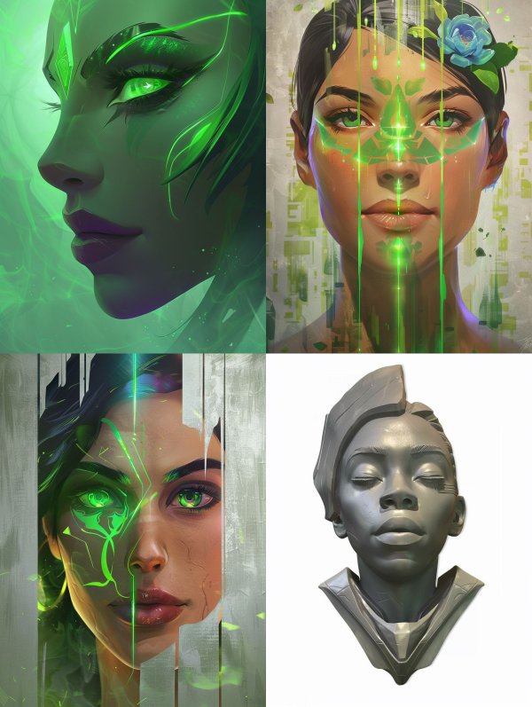 Neon Visions: Digital Portraiture