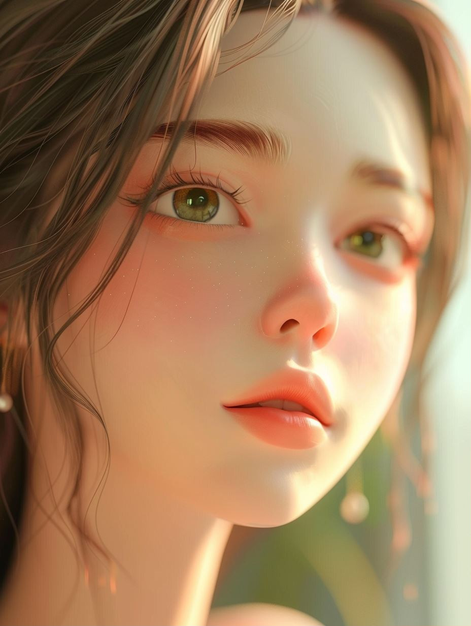 Ethereal Glow: Anime Girl Portraits - Image 1