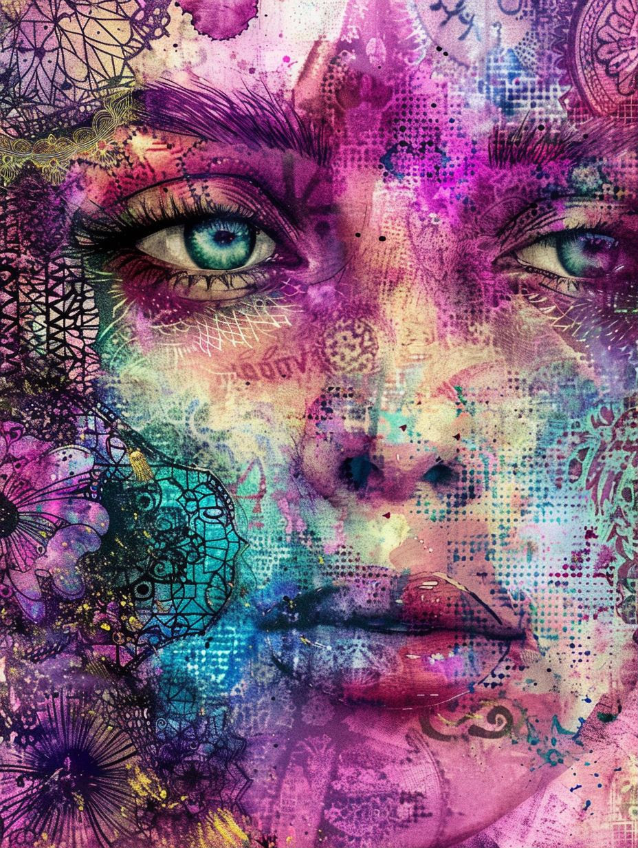 Ethereal Prism Portrait Collage - Image 1