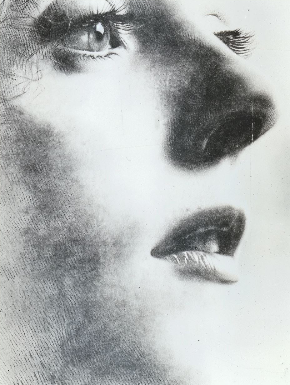 Ethereal Charcoal Fragmented Portrait - Image 4